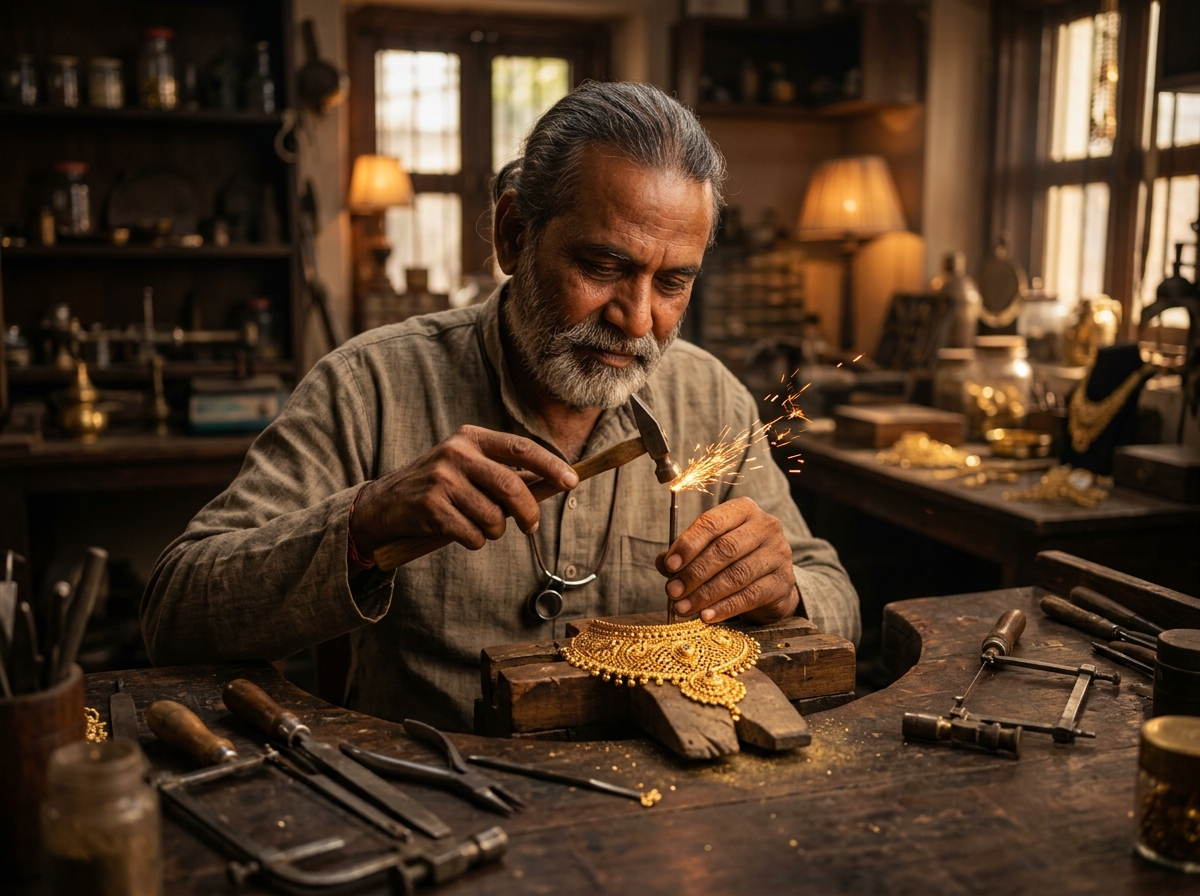 Crafting a gold ornament